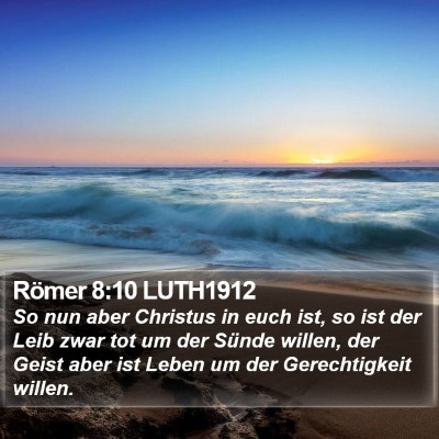 Römer 8:10 LUTH1912 Bible Verse Image