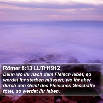 Römer 8:13 LUTH1912 Bible Verse Image