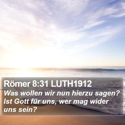 Römer 8:31 LUTH1912 Bible Verse Image