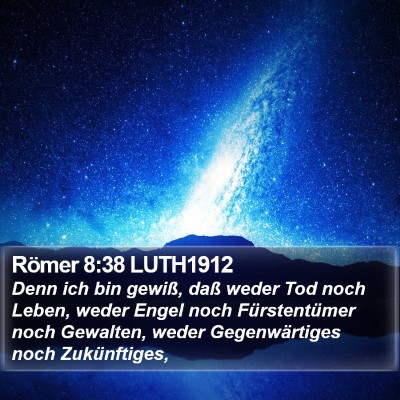 Römer 8:38 LUTH1912 Bible Verse Image