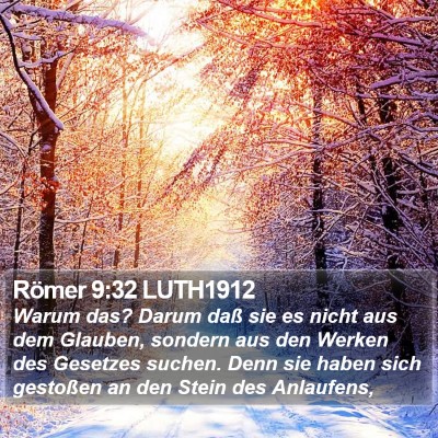 Römer 9:32 LUTH1912 Bible Verse Image