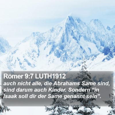 Römer 9:7 LUTH1912 Bible Verse Image