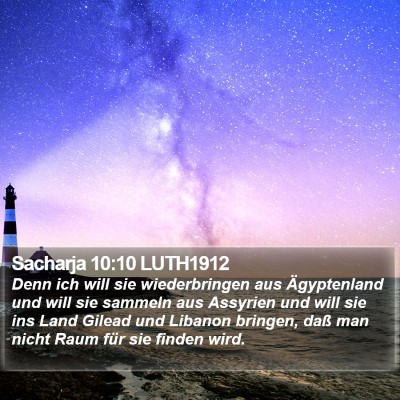 Sacharja 10:10 LUTH1912 Bible Verse Image