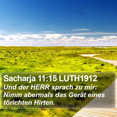 Sacharja 11:15 LUTH1912 Bible Verse Image