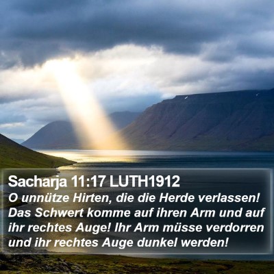Sacharja 11:17 LUTH1912 Bible Verse Image