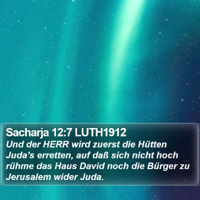 Sacharja 12:7 LUTH1912 Bible Verse Image