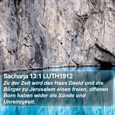 Sacharja 13:1 LUTH1912 Bible Verse Image