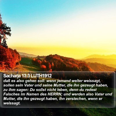 Sacharja 13:3 LUTH1912 Bible Verse Image