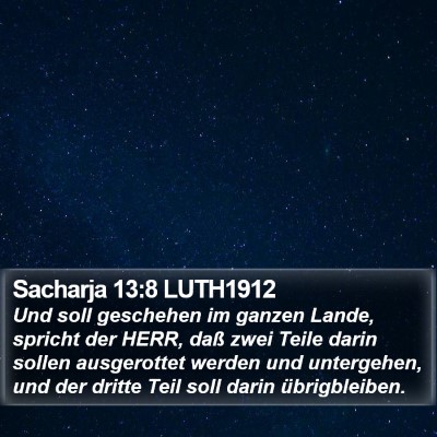 Sacharja 13:8 LUTH1912 Bible Verse Image