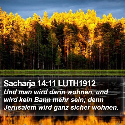 Sacharja 14:11 LUTH1912 Bible Verse Image