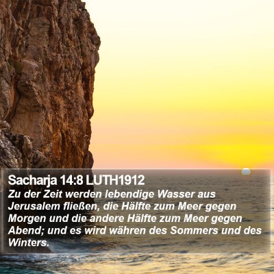 Sacharja 14:8 LUTH1912 Bible Verse Image