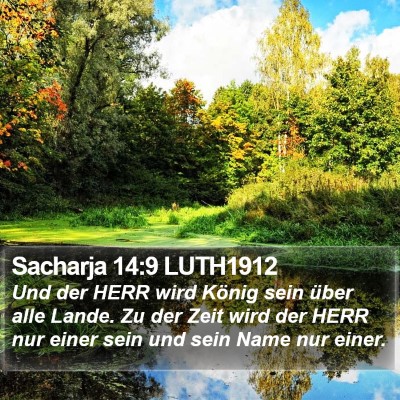 Sacharja 14:9 LUTH1912 Bible Verse Image