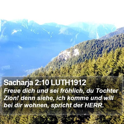 Sacharja 2:10 LUTH1912 Bible Verse Image