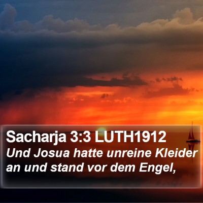 Sacharja 3:3 LUTH1912 Bible Verse Image