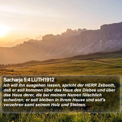 Sacharja 5:4 LUTH1912 Bible Verse Image