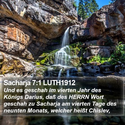Sacharja 7:1 LUTH1912 Bible Verse Image
