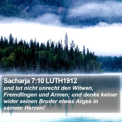 Sacharja 7:10 LUTH1912 Bible Verse Image