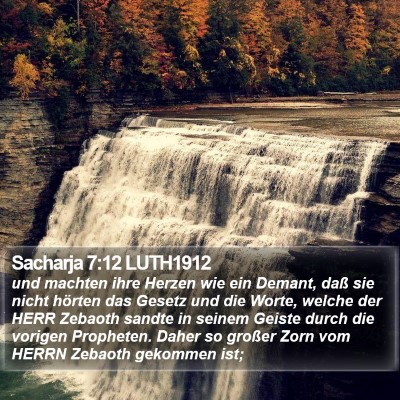 Sacharja 7:12 LUTH1912 Bible Verse Image