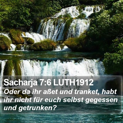 Sacharja 7:6 LUTH1912 Bible Verse Image