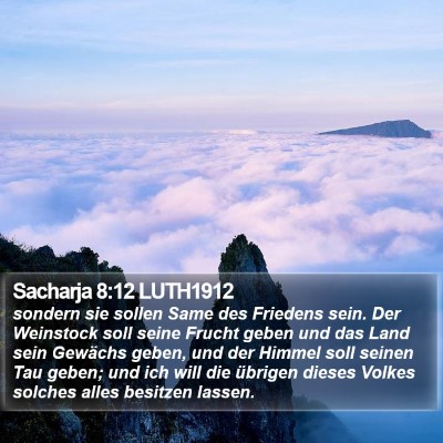 Sacharja 8:12 LUTH1912 Bible Verse Image