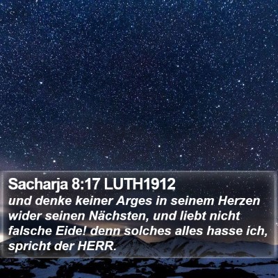Sacharja 8:17 LUTH1912 Bible Verse Image