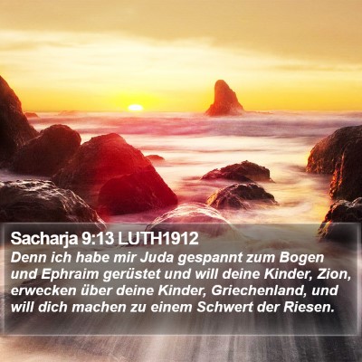 Sacharja 9:13 LUTH1912 Bible Verse Image