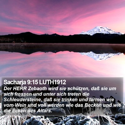 Sacharja 9:15 LUTH1912 Bible Verse Image