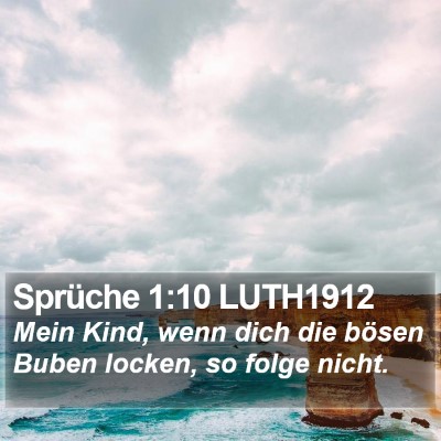 Sprüche 1:10 LUTH1912 Bible Verse Image