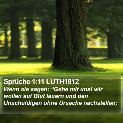 Sprüche 1:11 LUTH1912 Bible Verse Image