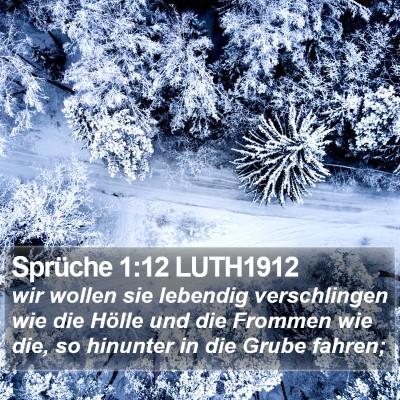 Sprüche 1:12 LUTH1912 Bible Verse Image