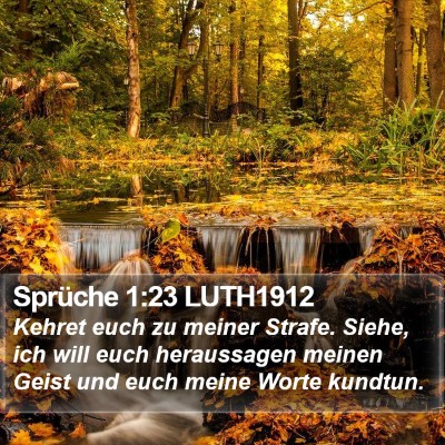 Sprüche 1:23 LUTH1912 Bible Verse Image