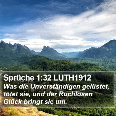 Sprüche 1:32 LUTH1912 Bible Verse Image