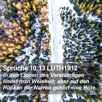 Sprüche 10:13 LUTH1912 Bible Verse Image