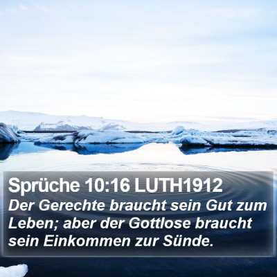 Sprüche 10:16 LUTH1912 Bible Verse Image