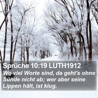 Sprüche 10:19 LUTH1912 Bible Verse Image