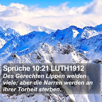 Sprüche 10:21 LUTH1912 Bible Verse Image