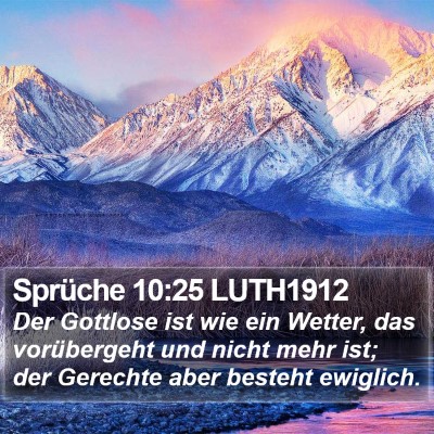 Sprüche 10:25 LUTH1912 Bible Verse Image