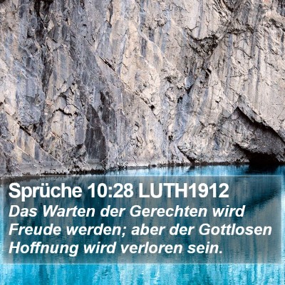 Sprüche 10:28 LUTH1912 Bible Verse Image