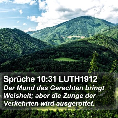 Sprüche 10:31 LUTH1912 Bible Verse Image