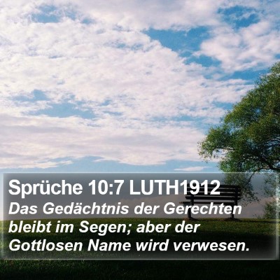 Sprüche 10:7 LUTH1912 Bible Verse Image