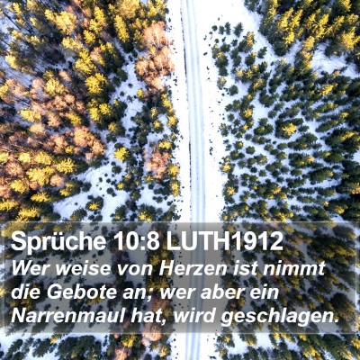 Sprüche 10:8 LUTH1912 Bible Verse Image