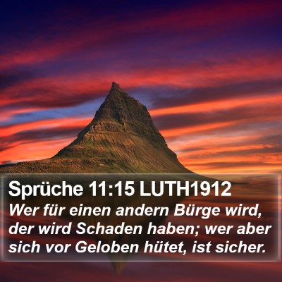 Sprüche 11:15 LUTH1912 Bible Verse Image