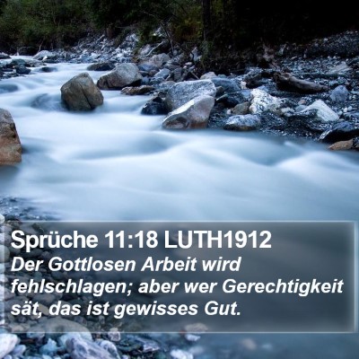 Sprüche 11:18 LUTH1912 Bible Verse Image