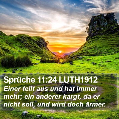 Sprüche 11:24 LUTH1912 Bible Verse Image