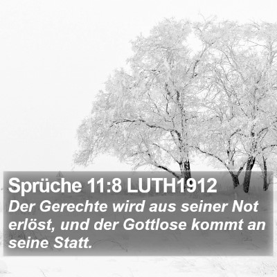 Sprüche 11:8 LUTH1912 Bible Verse Image
