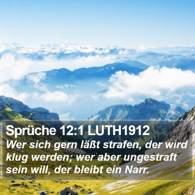 Sprüche 12:1 LUTH1912 Bible Verse Image