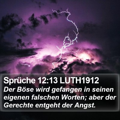 Sprüche 12:13 LUTH1912 Bible Verse Image