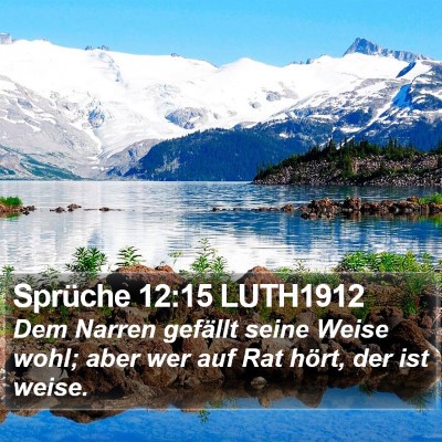 Sprüche 12:15 LUTH1912 Bible Verse Image