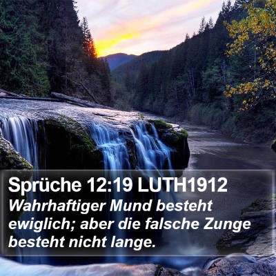 Sprüche 12:19 LUTH1912 Bible Verse Image