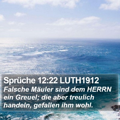 Sprüche 12:22 LUTH1912 Bible Verse Image